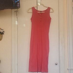 Art Class Pink Sleeveless Sheath Maxi Dress